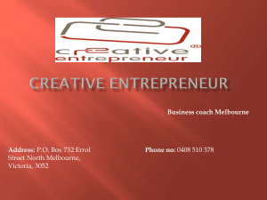 Business advisory Melbourne by Creative Entrepreneur