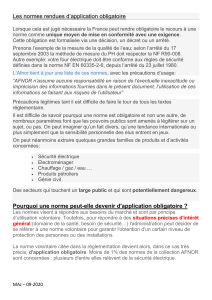 Normes d'application obligatoire en France
