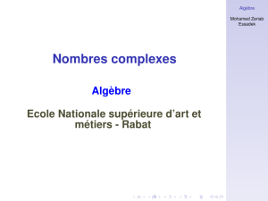 Cours 1 Nombres Complexes