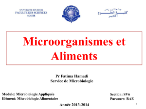 Microorganismes et aliments