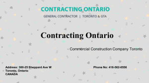 Commercial Contractors Toronto