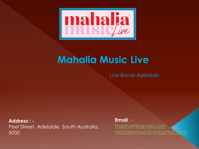 Acoustic Music Adelaide