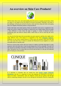 An overview on Skin Care Products