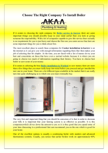 Choose The Right Company To Install Boiler