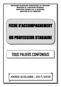 Fiches d'accompagnement du stagiaire