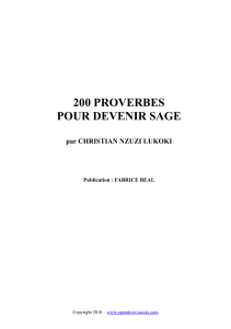 200 proverbes pour devenir sage