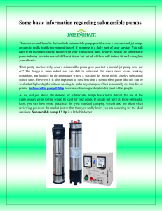Some basic information regarding submersible pumps