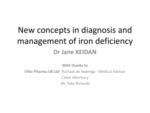 New concepts in diagnosis and management of iron deficiency