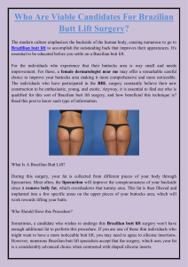 Who Are Viable Candidates For Brazilian Butt Lift Surgery