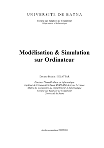 Modelisation and Simulation sur Ordinate