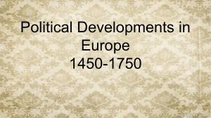 Political Developments in Europe 1450-1750