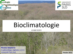 Bioclimatologie : Rayonnement, Température, Climat