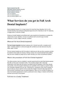What Services Do You Get In Full Arch Dental Implants