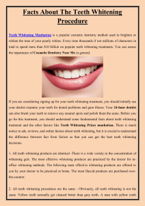 Facts About The Teeth Whitening Procedure
