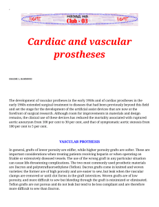 Cardiac and vascular prostheses