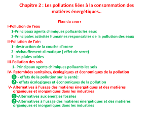 chap 2 les pollutions liées à la consommation des matières énergitiques