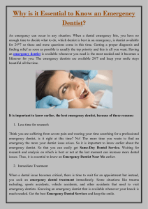 Why is it Essential to Know an Emergency Dentist