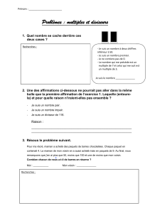 Exercices Multiples et Diviseurs