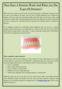 How Does A Denture Work And What Are The Types Of Dentures