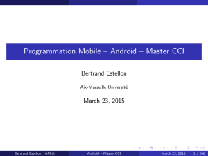 Programmation Mobile Android Master CCI