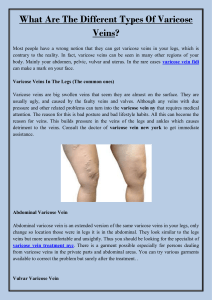 What Are The Different Types Of Varicose Veins