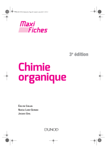 Chimie Organique: Table des Mati&egrave;res
