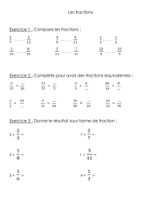 Les fractions - exercices