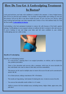 How Do You Get A Coolsculpting Treatment In Boston