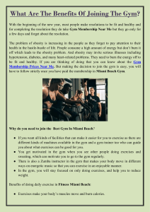 What Are The Benefits Of Joining The Gym