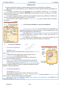 2012 03 22 - UE BIOCH - Giudicelli - Communication cellulaire (3) - Les hormones