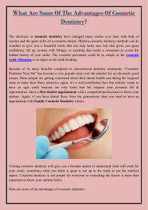 What Are Some Of The Advantages Of Cosmetic Dentistry