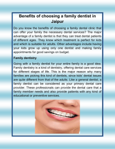 Benefits of choosing a family dentist in Jaipur