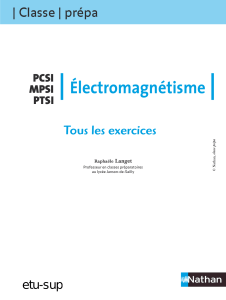 Electromagnétisme PCSI MPSI