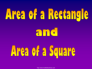 Area of Rectangles (and Squares!) PPT