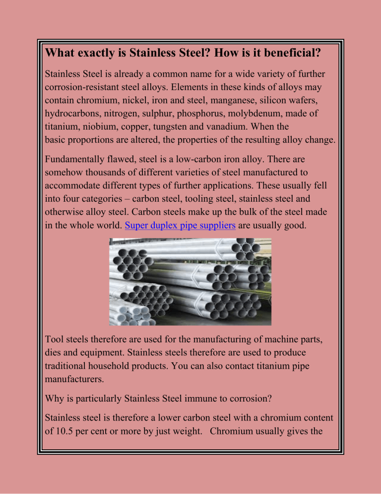 What exactly is Stainless Steel