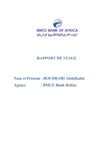 Rapport de stage BMCE Bank Abdelkabir Boudrari