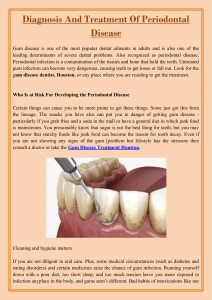 Diagnosis And Treatment Of Periodontal Disease