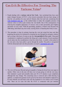 Can Evlt Be Effective For Treating The Varicose Veins