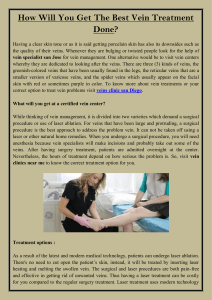 How Will You Get The Best Vein Treatment Done