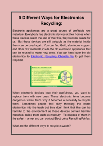 5 Different Ways for Electronics Recycling