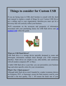 Things to consider for Custom USB