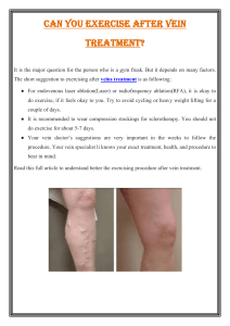 Can you exercise after vein treatment