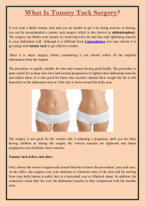 What Is Tummy Tuck Surgery