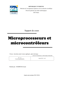 Microprocesseurs et Microcontr&ocirc;leurs : Support de Cours ISET