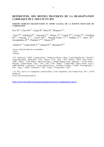 R&eacute;adaptation cardiaque : Guide des bonnes pratiques 2011
