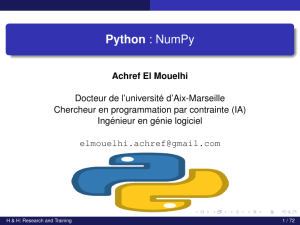 cours Python Numpy