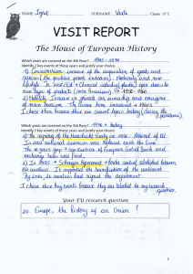 Visit report House of European History 