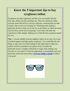 Know the 5 important tips to buy eyeglasses online