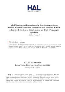 Modélisation et simulation des réseaux d'assainissement