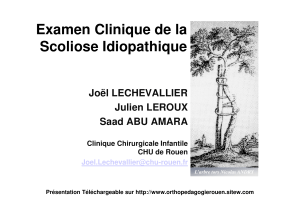 Rachis - Examen Clinique de la Scoliose - Lechevallier - 14-04-2011